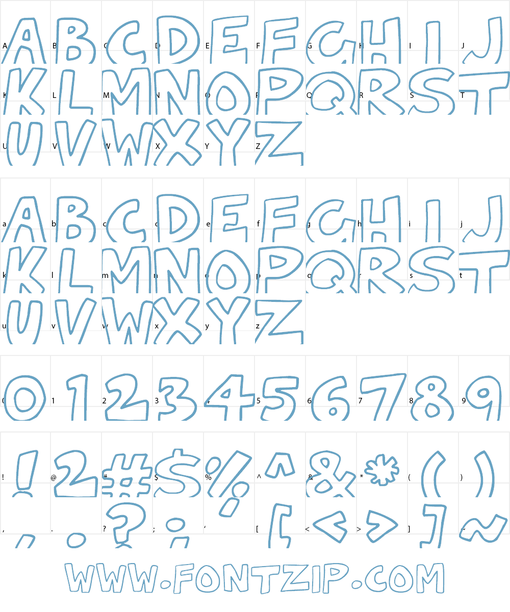 Hollow Cartoonlings Font Character